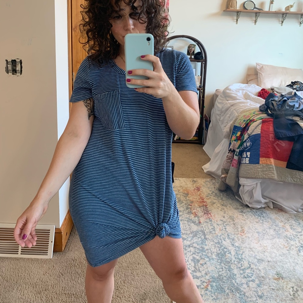 Comfy striped t-shirt dress
